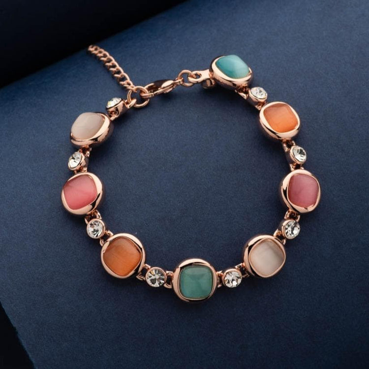 Stone Bracelets, Gemstone Crystal Adjustable Brown Cord Bracelet | O Yeah  Gifts!